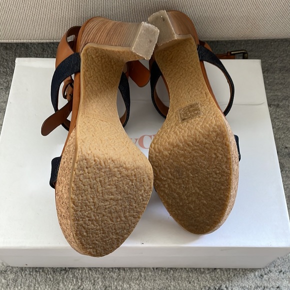 See by Chloe Leather Platform Wedge Sandals - Picture 9 of 10